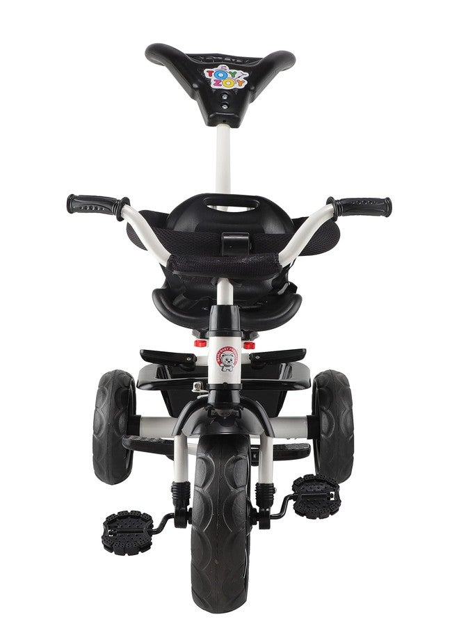 JoyRide 3 in 1 Baby Tricycle Toddler Stroller Kids Pedal Tricycle w/Pusher Adjustable Handle Seat Storage for 18 Months to 5 Years (Black) - Image 5